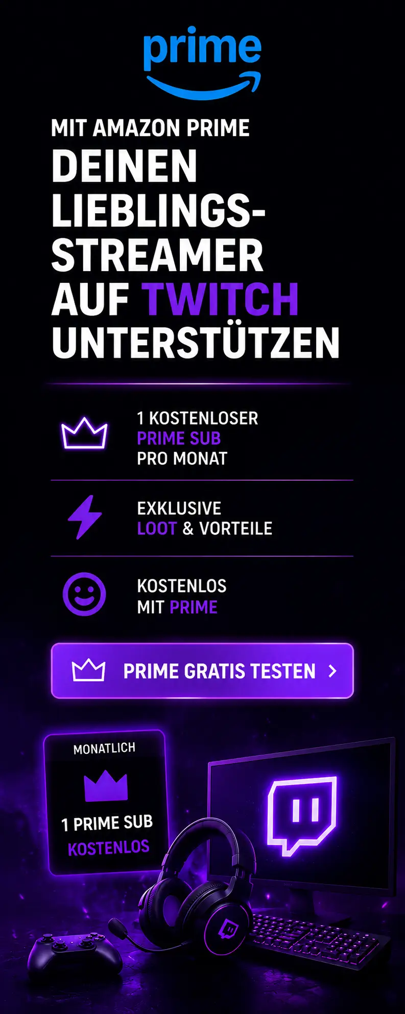 Amazon Prime für Gamer