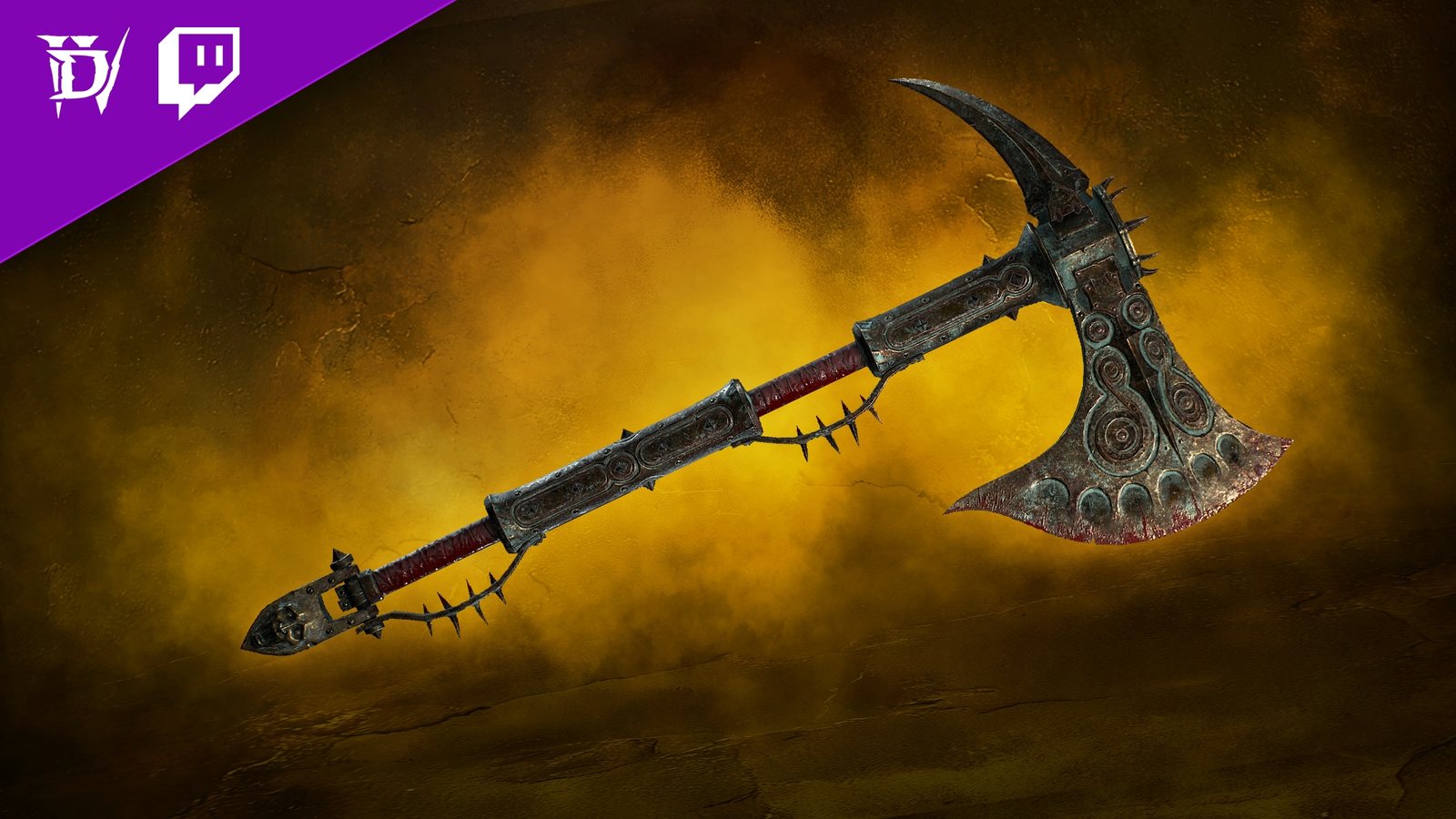 Twitch Drop for Diablo 4 Season 15: the Deforestation two-handed axe cosmetic